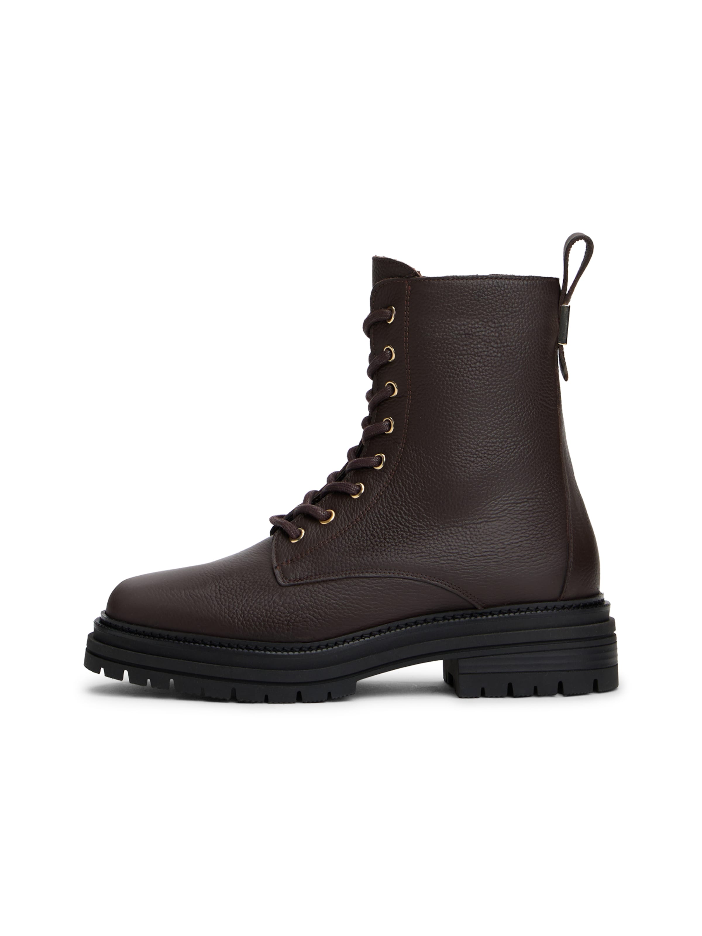 Bottines à lacets TOMMY HILFIGER en marron : devant