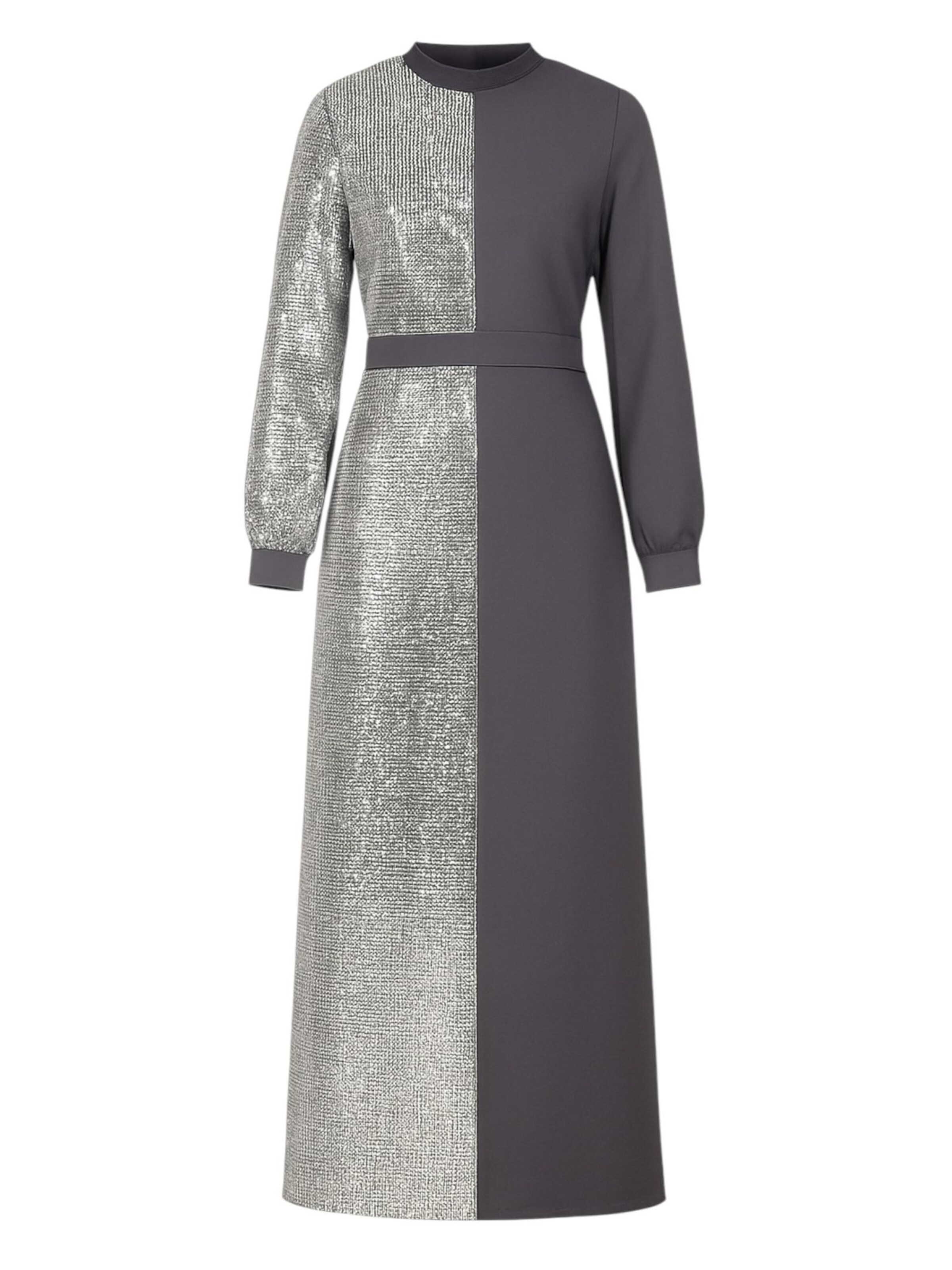 fashionshowcase - Vestido de noche 'Firuze' en gris: frente