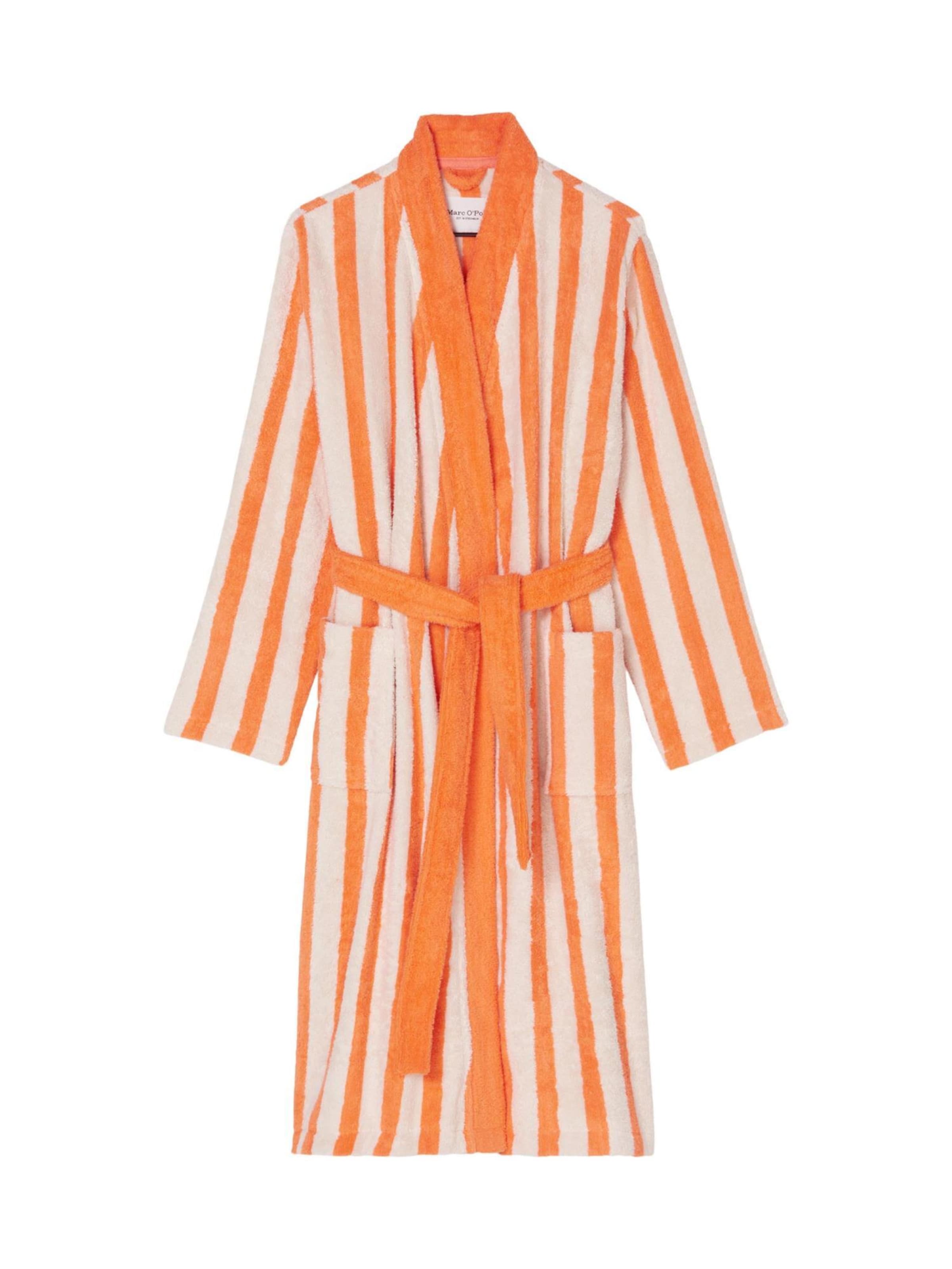 Marc O'Polo Long Bathrobe in Orange: front