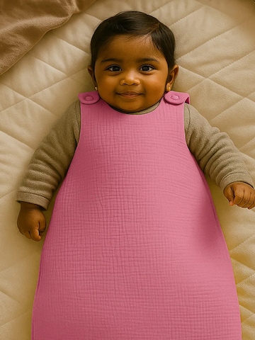 Sac de couchage 'Organic Cotton Winter Sleeping Bag' PAPATE en rose : devant