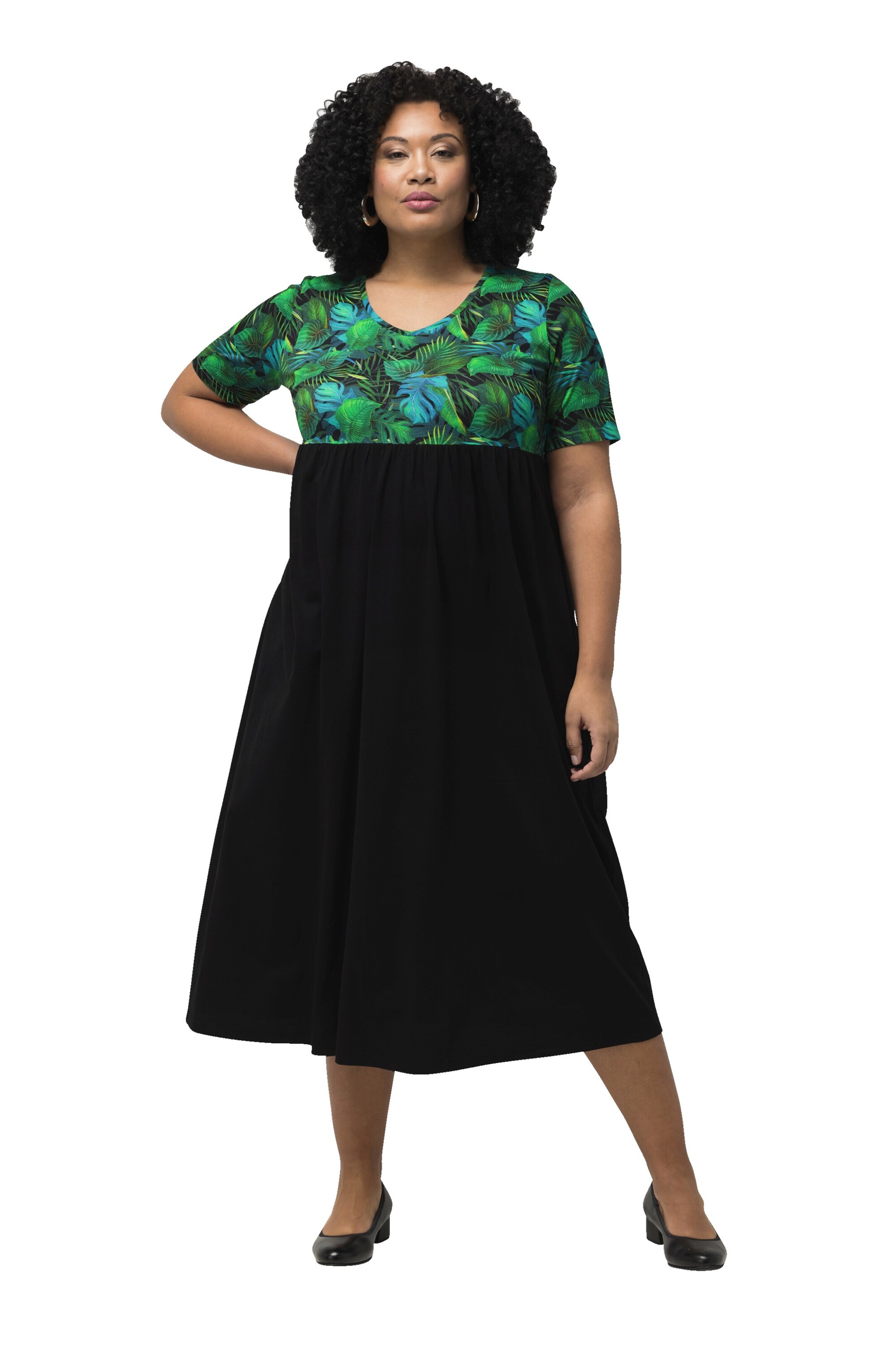 Ulla Popken Kleid in Schwarz: Vorderseite