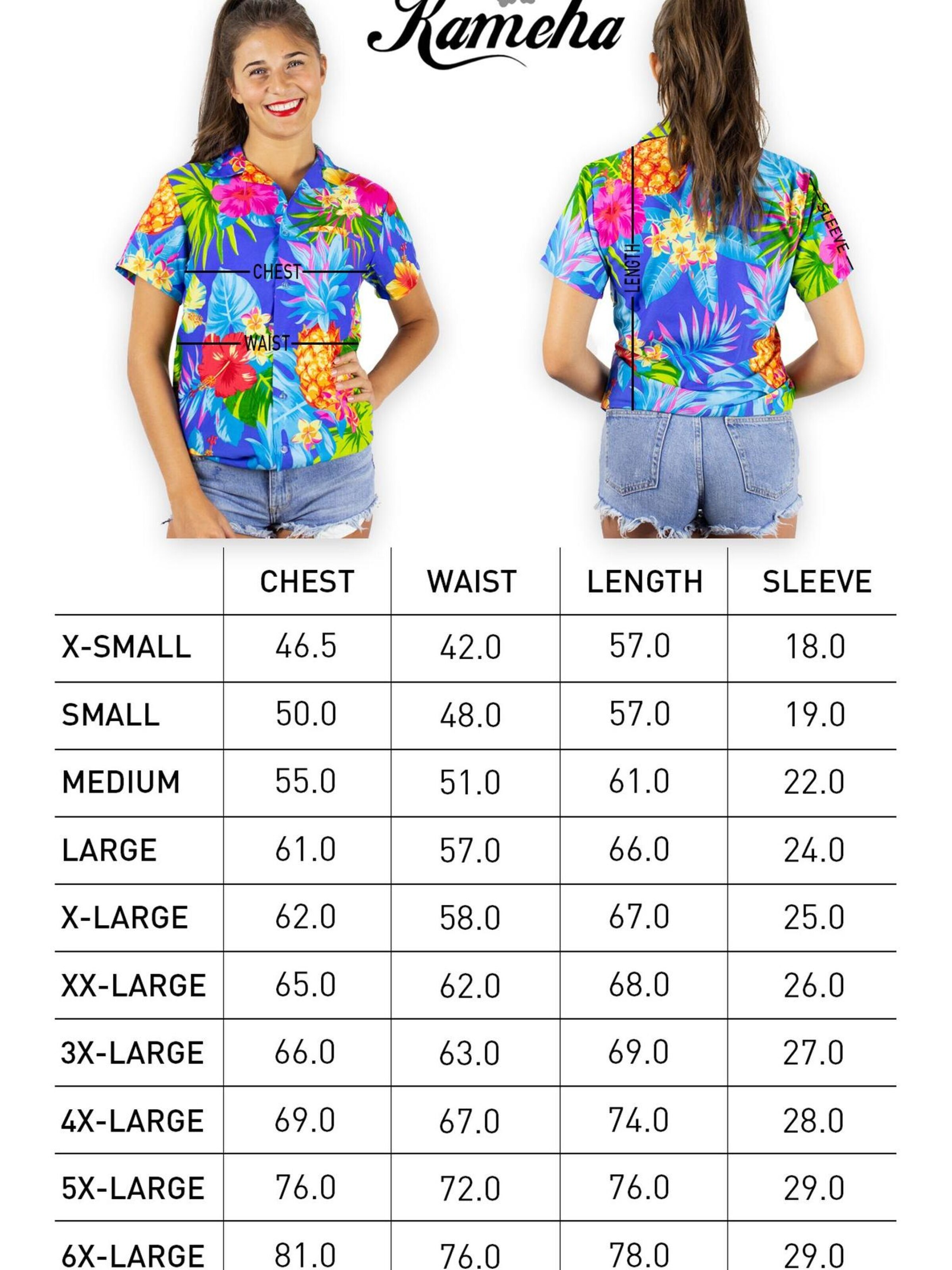 King Kameha Blouse 'Pineapple' in Blauw