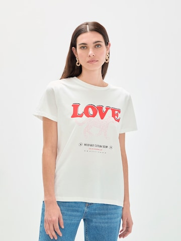 T-shirt Lola Casademunt en blanc : devant