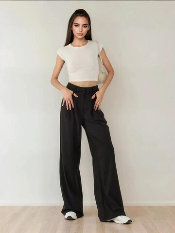 Wide Leg Pantalon à pince Hiccup en noir