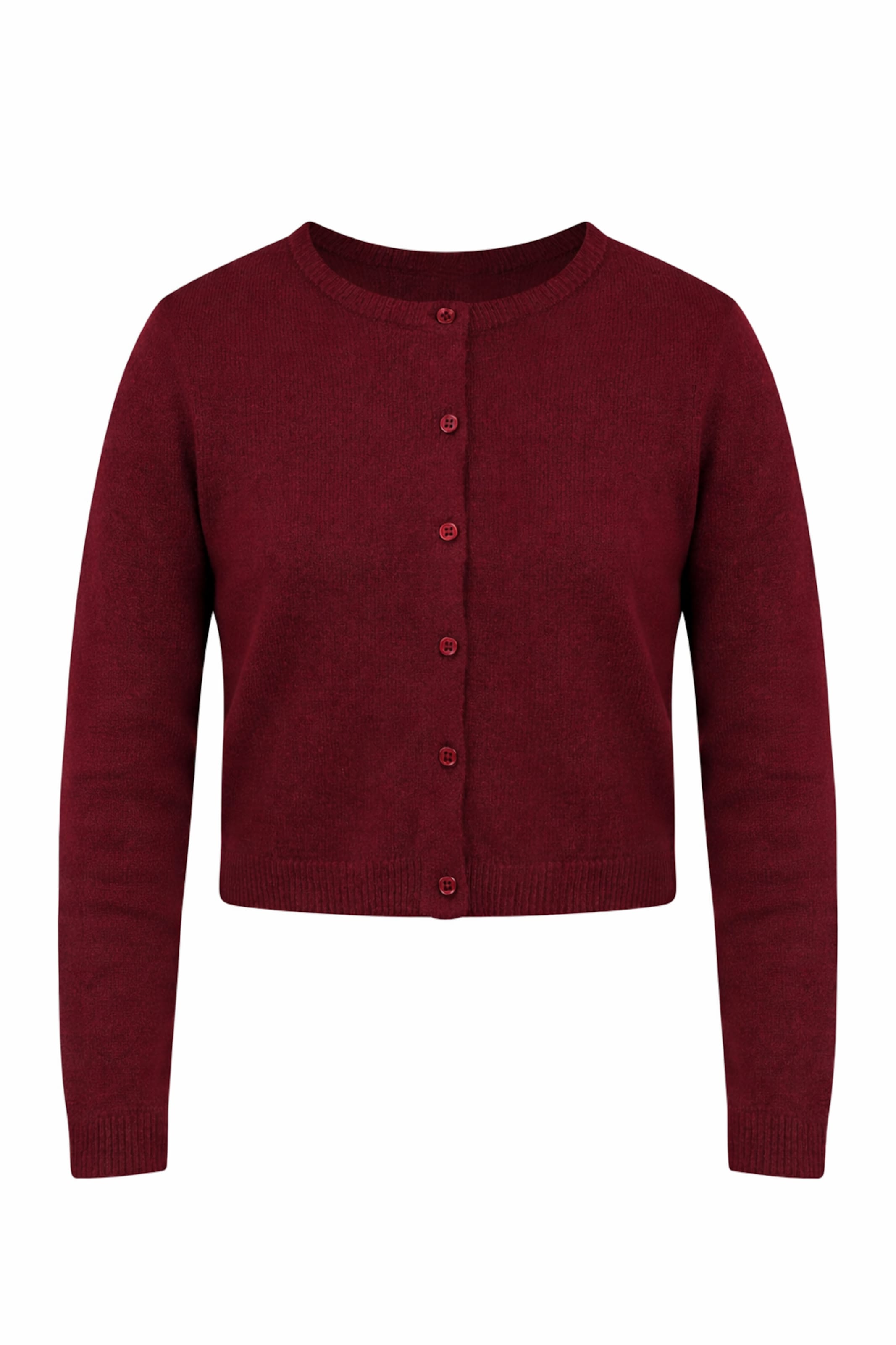 BRAVE SOUL Gebreid vest in de kleur Merlot, Productweergave