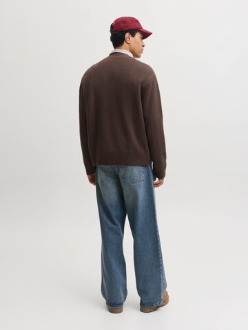 JACK & JONES Knit Cardigan 'JORNORREBRO' in Brown