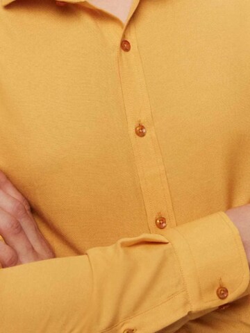 D’S Damat Slim fit Zakelijk overhemd in Geel