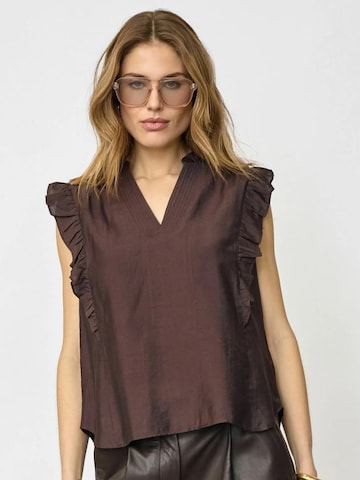 co'couture Top ' Hera ' in Braun: Vorderseite