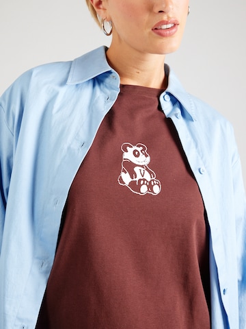 VANS Oversized tričko 'Panda' – hnědá