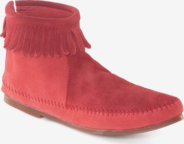 Minnetonka Enkellaarsje 'Back Zip' in Roze