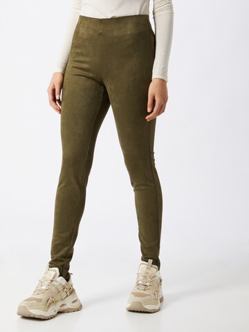 Freequent - Skinny Leggings 'Lexie' em verde: frente