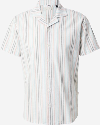 BLEND Button Up Shirt in Light blue / Brown / Pastel orange / White, Item view