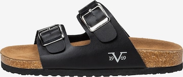 19V69 ITALIA Pantolette 'Sassari' in Schwarz: Vorderseite