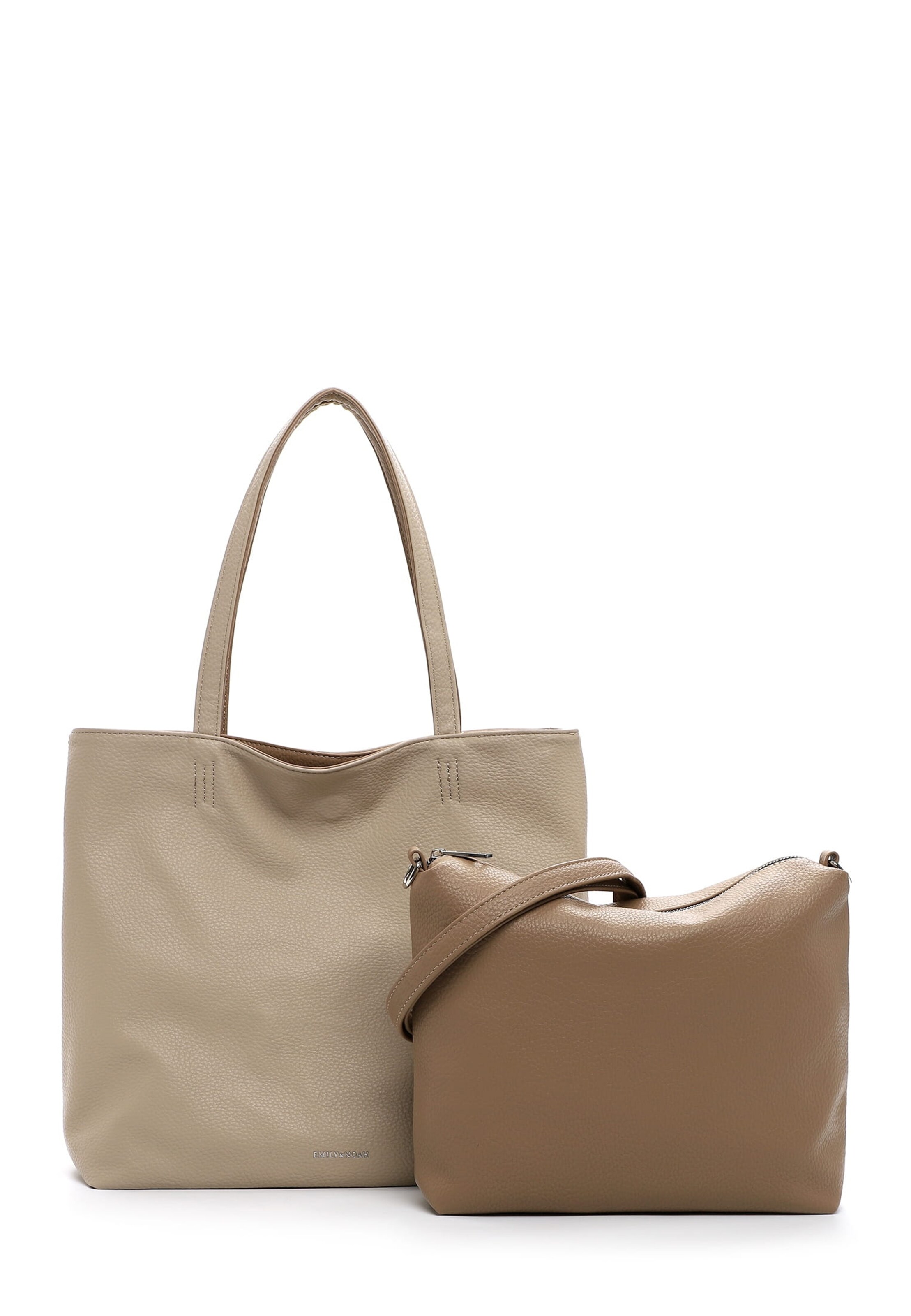 Cabas 'Eva ' Emily & Noah en beige