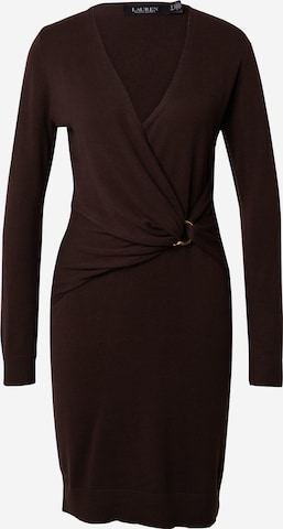 Robes en maille 'YUSTINA' Lauren Ralph Lauren en marron : devant