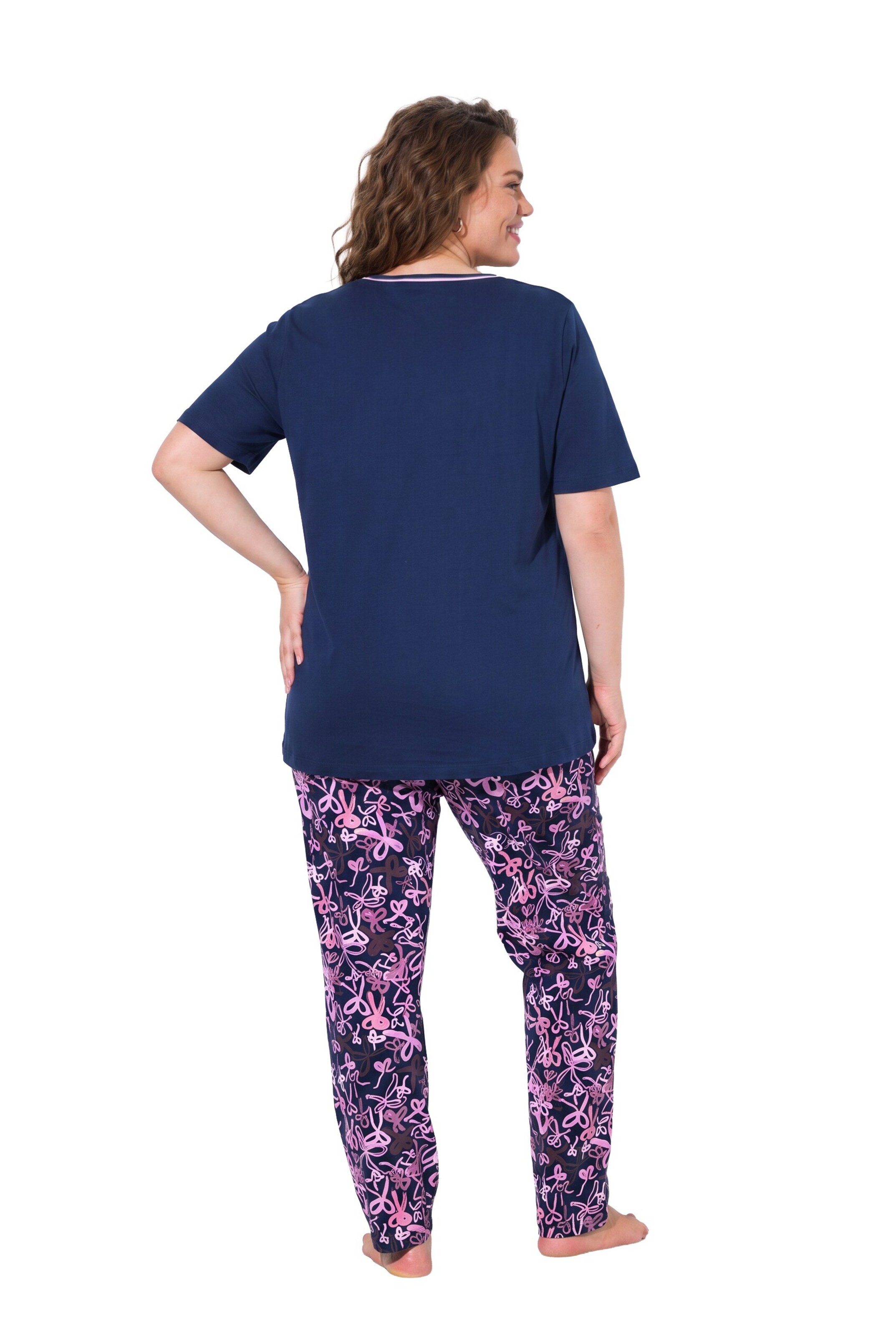 Ulla Popken Pyjama in Blau