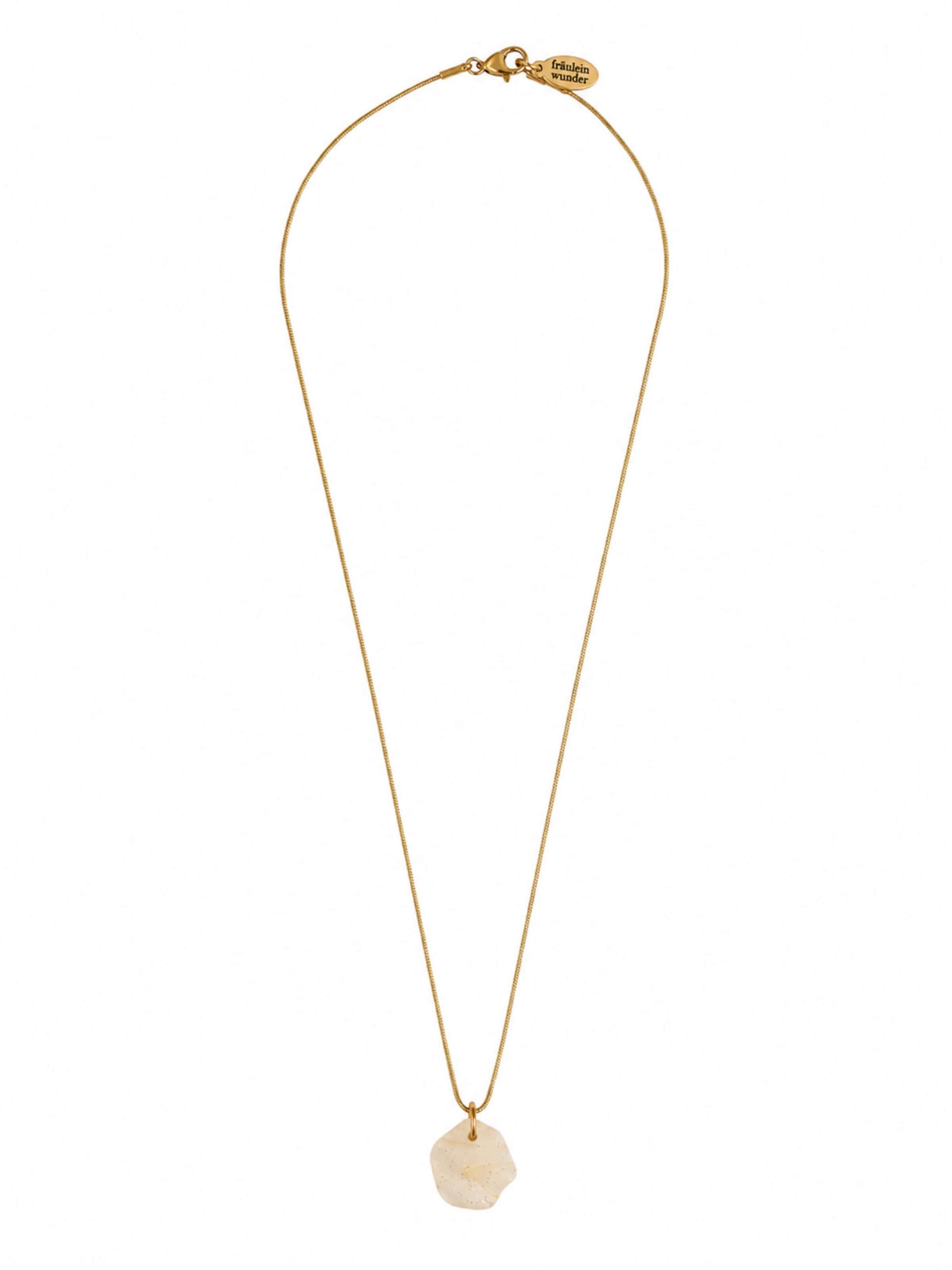 Fräulein Wunder Kette 'Acetat Alice Gold'‌‌‌‌‌‌‌‌‌‌ in Beige: Vorderseite