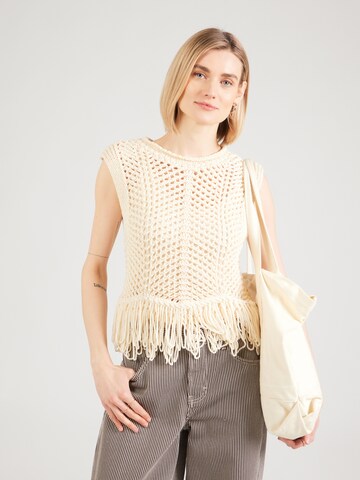ONLY Sticktop 'ONLKIMMIE' i beige: forside