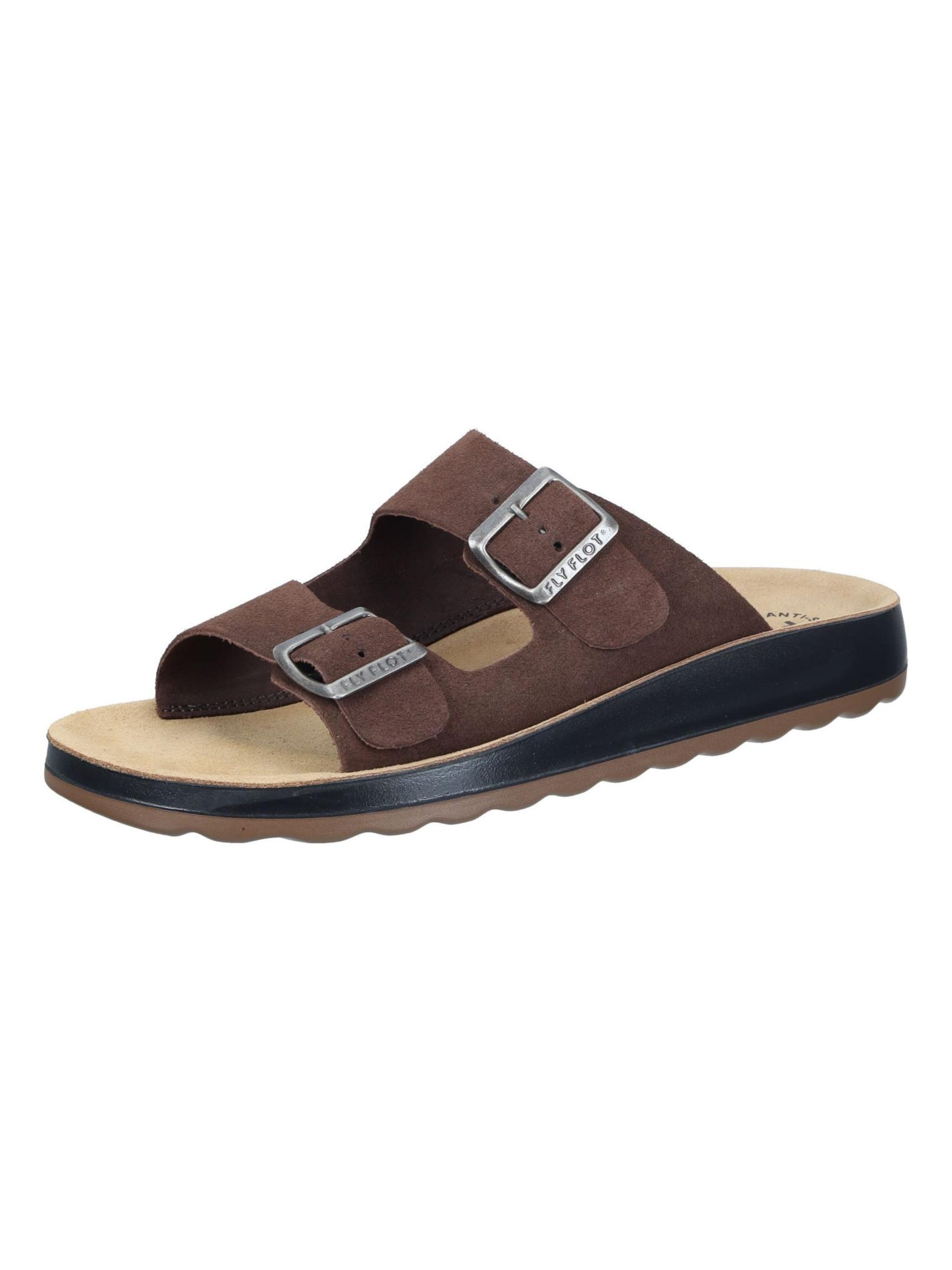 FLY FLOT Mules in Brown: front