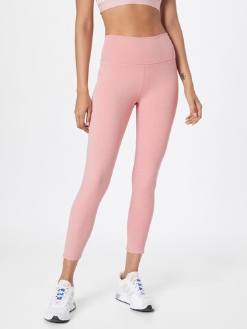 ADIDAS SPORTSWEAR - Skinny Calças de desporto em rosa: frente