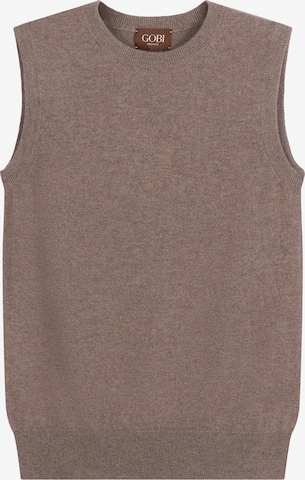 Cardigan 'Women's Timeless Cashmere Crewneck Vest' GOBI Cashmere en gris : devant
