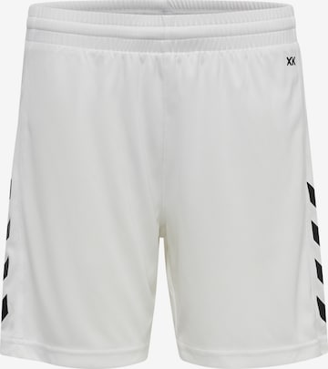 Hummel Regular Workout Pants in White: front