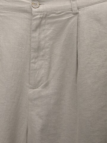 Pull&Bear Štandardný strih Plisované nohavice - Sivá