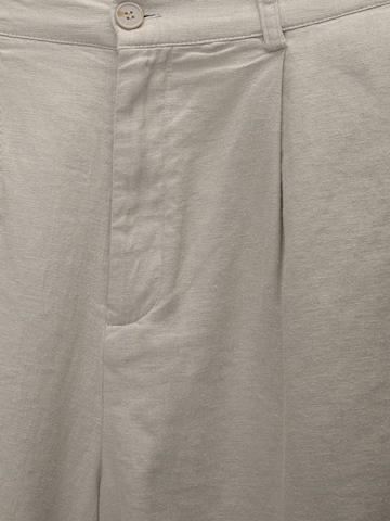 Pull&Bear Štandardný strih Plisované nohavice - Sivá