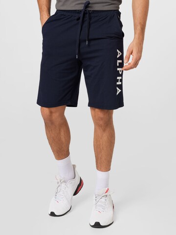 ALPHA INDUSTRIES Regular Shorts in Blau: predná strana