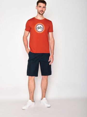 GREENBOMB Shirt 'Bike Target' in Red
