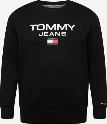 Tommy Jeans Plus Sweatshirt in Schwarz: predná strana