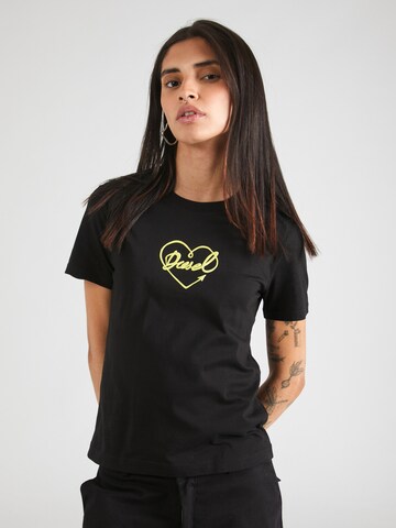 T-shirt DIESEL en noir : devant