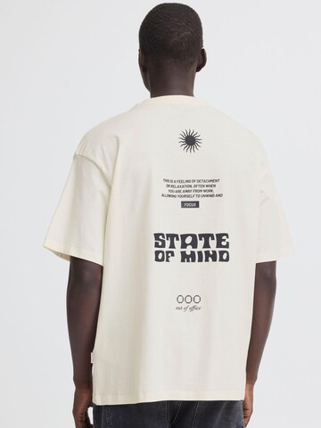 BLEND Shirt ' BHKyle Backprint ' in Beige