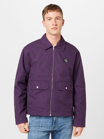 Veste mi-saison Calvin Klein Jeans en violet : devant