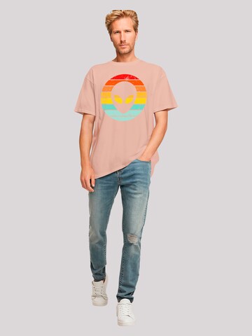 F4NT4STIC Shirt 'Alien Retro Sonnenuntergang' in Oranje