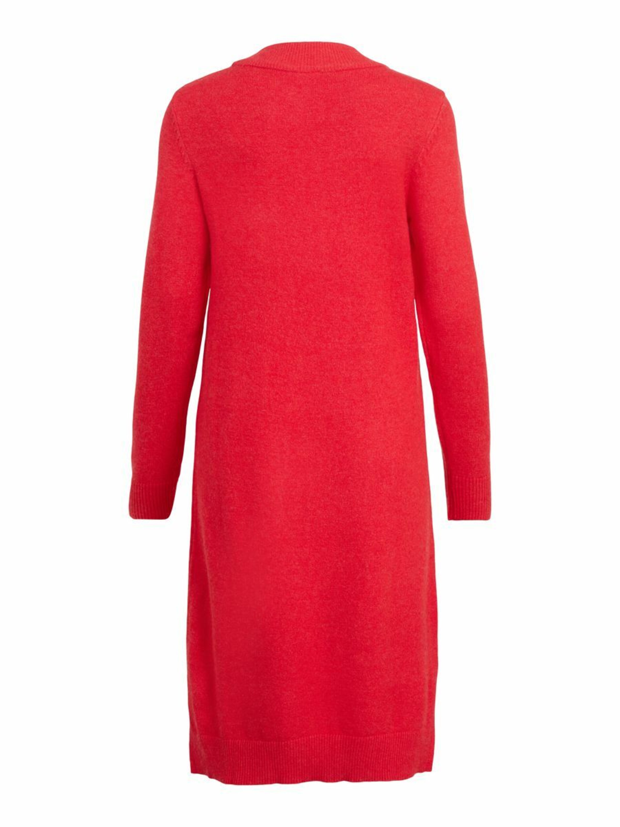 VILA Плетена рокля 'VIRIL' в червено