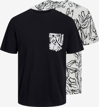 JACK & JONES Тениска 'LAFAYETTE' в черно / бяло, Преглед на продукта