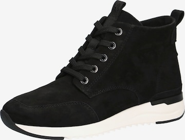 CAPRICE Lace-Up Ankle Boots in Black: front