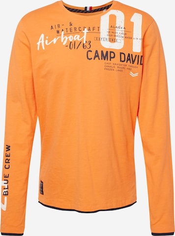 T-Shirt CAMP DAVID en orange : devant