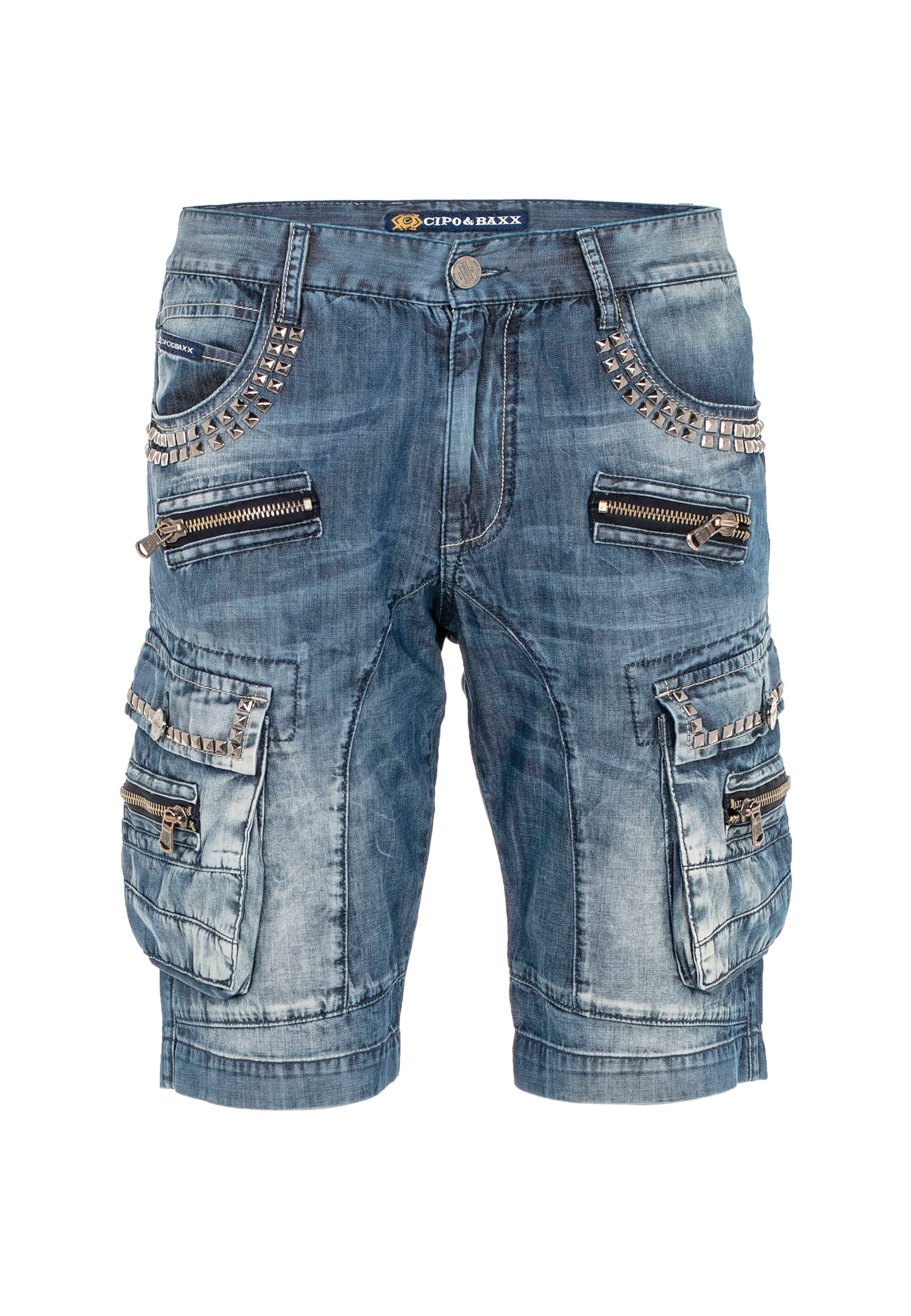 Regular Jean 'CASUAL ROCKER' CIPO & BAXX en bleu : devant