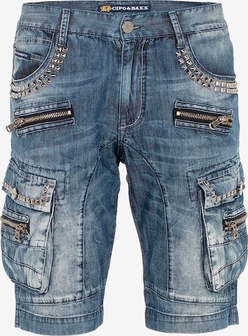 CIPO & BAXX Regular Jeans 'CASUAL ROCKER' in Blauw: voorkant