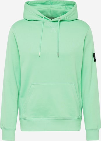 Sweat-shirt Calvin Klein Jeans en vert : devant