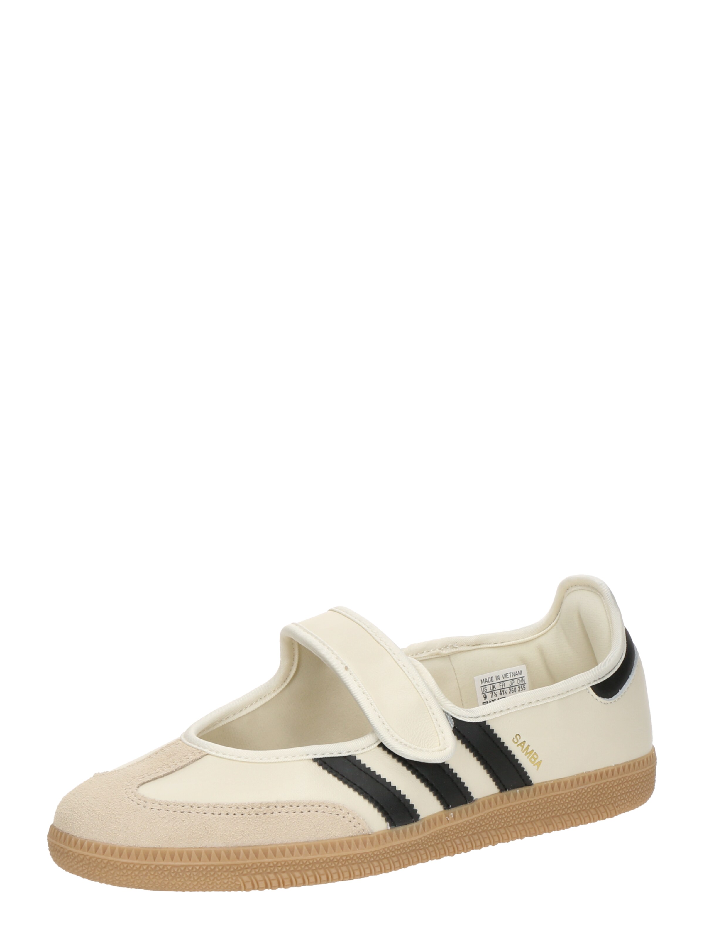 Balerini cu curea glezna 'Samba' de la ADIDAS ORIGINALS pe alb: față