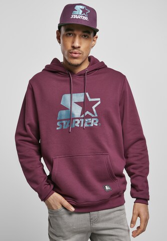 Regular Sweat-shirt Starter Black Label en violet : devant