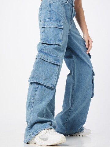 The Ragged Priest Loose fit Cargo jeans in Blue