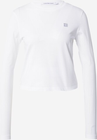 T-shirt Calvin Klein Jeans en blanc : devant