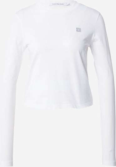 Calvin Klein Jeans T-shirt i silvergrå / vit, Produktvy