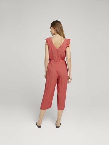 TOM TAILOR Jumpsuit in Rood