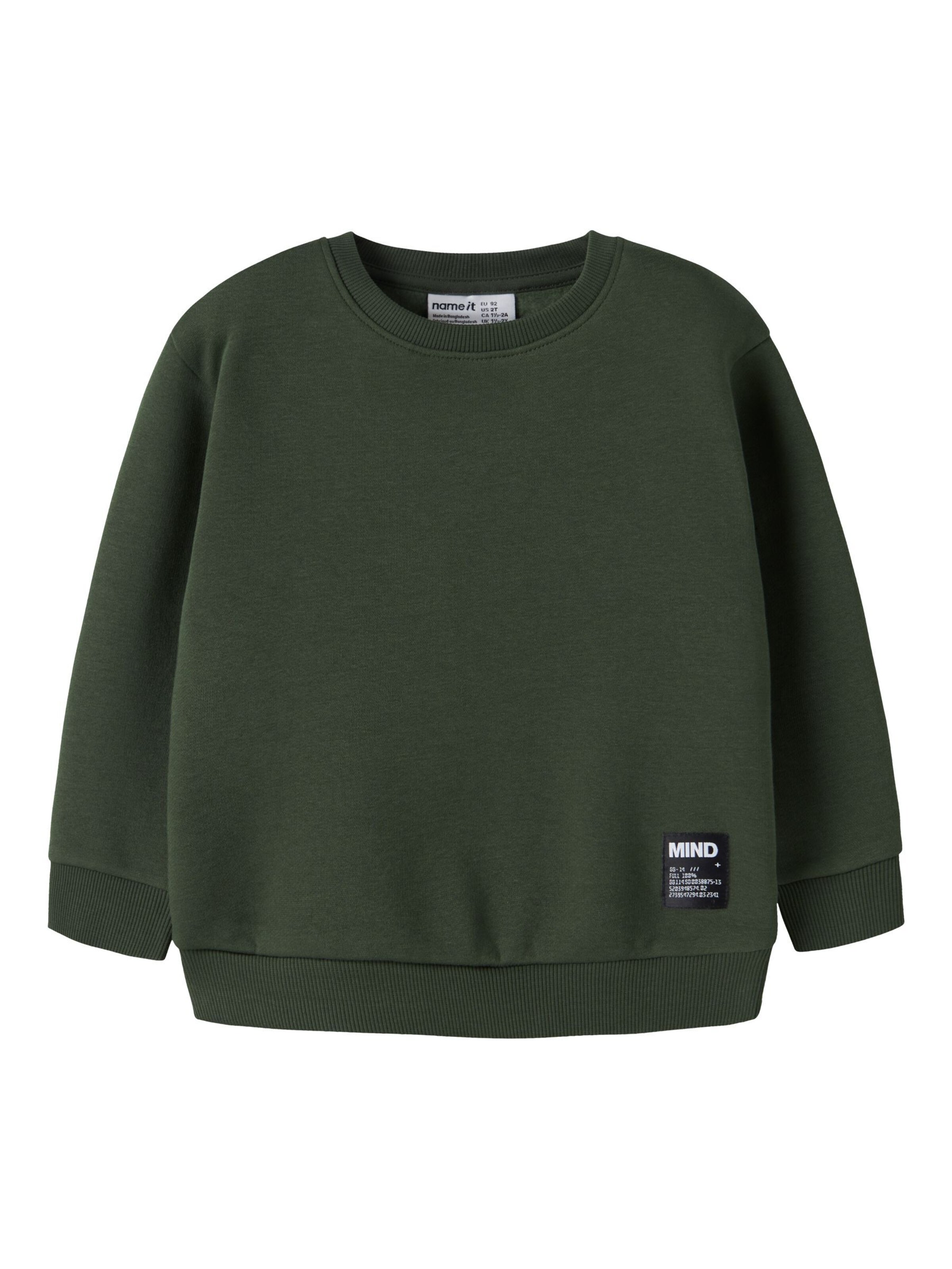 NAME IT Sweatshirt in Groen: voorkant