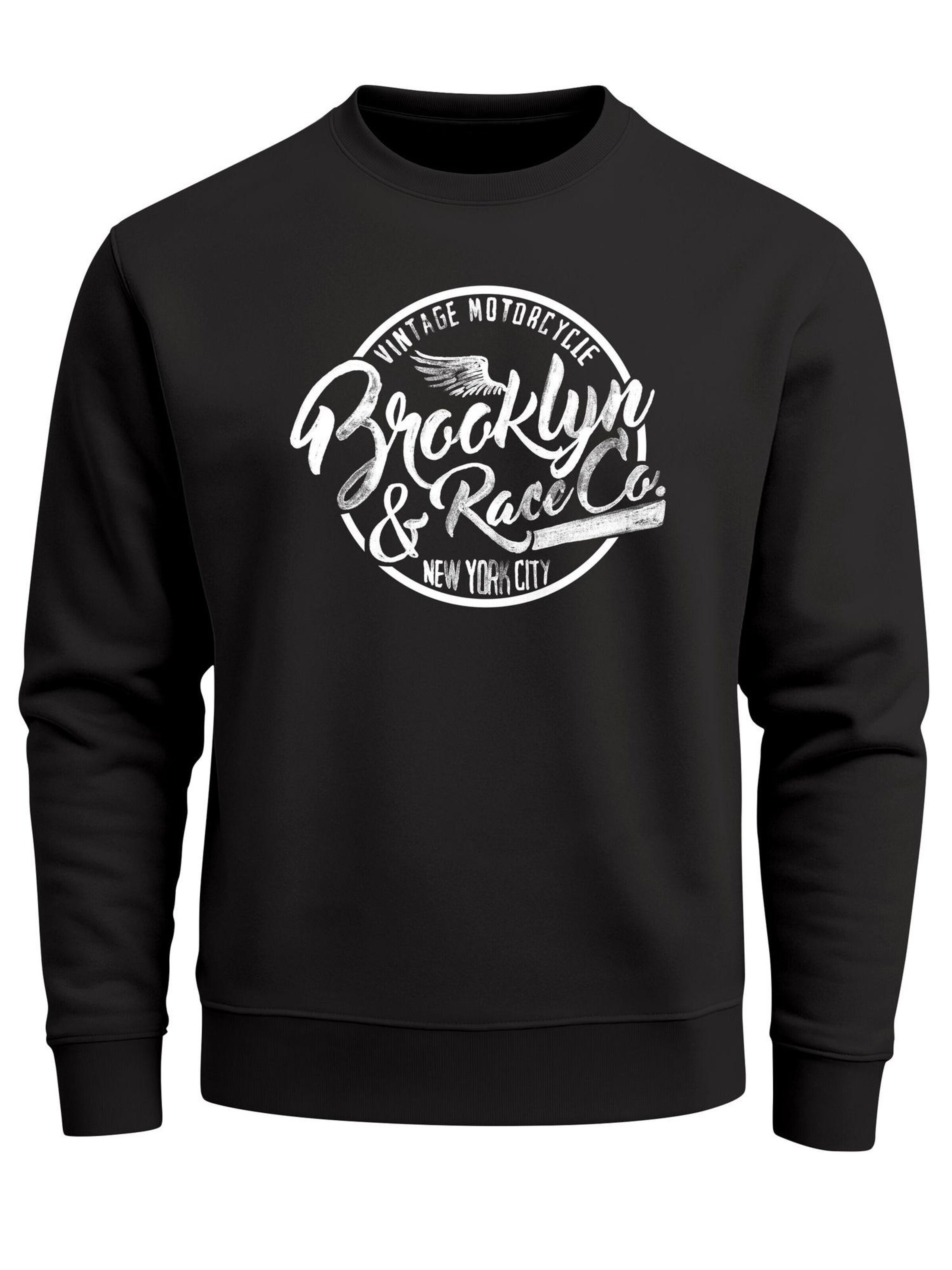 Neverless Sweatshirt 'Brooklyn Race'‌‌ in Schwarz: Vorderseite